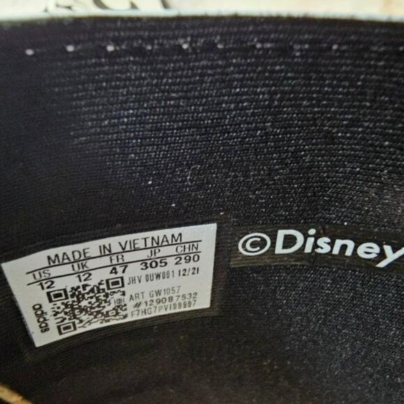 NWT Adidas Slides Mens Size 12 Disney Mickey Mouse Adilette Comfort Black White main image 13